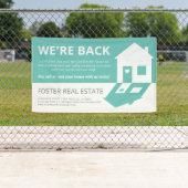 Moderne heropening van onroerend goed spandoek (Insitu)