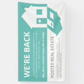 Moderne heropening van onroerend goed spandoek (Verticaal)