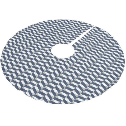 Moderne herringbone Tree Skirt Kerstboom Rok (Gekanteld)