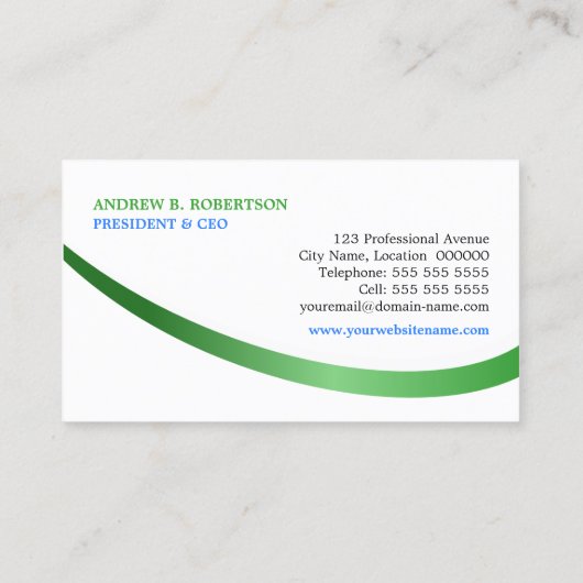 Moderne hersizable Swoosh Monogram Visitekaartje (Achterkant)