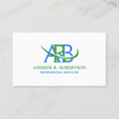 Moderne hersizable Swoosh Monogram Visitekaartje (Voorkant)