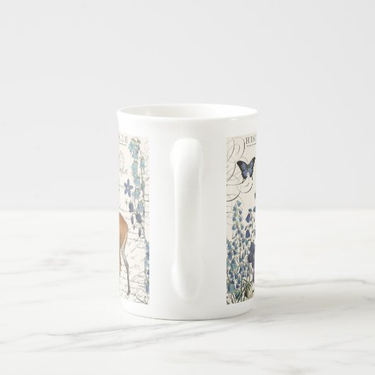 moderne  herten porselein kop (Achterkant)