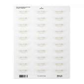 Moderne het Adres van de Terugkeer van het Manuscr Etiket (Full Sheet)