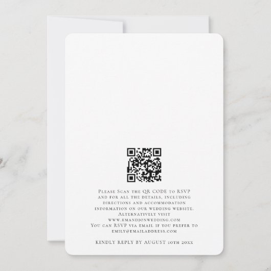 Moderne het Berichten van de Band QR van de Fotobe Kaart (Achterkant)