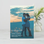 Moderne het Berichten van de Foto van het Manuscri Save The Date (Staand voorkant)