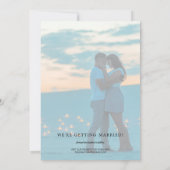 Moderne het Berichten van de Foto van het Manuscri Save The Date (Achterkant)