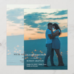 Moderne het Berichten van de Foto van het Manuscri Save The Date