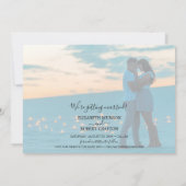 Moderne het Berichten van de Foto van het Manuscri Save The Date (Achterkant)