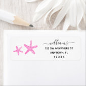 Moderne het Roze van het Manuscript Adres van de T Etiket (Insitu)