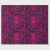 Moderne hete roze bokeh kerstverlichting abstract cadeaupapier (Vlak)
