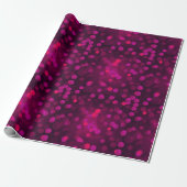 Moderne hete roze bokeh kerstverlichting abstract cadeaupapier (Uitgerold)