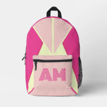 Moderne hete roze en crèmekleurige lineaire aangep