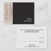 Moderne Heup FAUX Sequins Salon Verwijs een Vriend Aanbevelingskaartje (Voorkant / Achterkant)