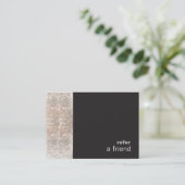 Moderne Heup FAUX Sequins Salon Verwijs een Vriend Aanbevelingskaartje (Staand voorkant)
