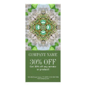 moderne heupgroene diamant zorgt voor mode giro reclamekaart (Voorkant)