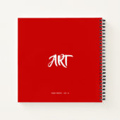 Moderne heupkunst met Jouw naam Sketchbook Notitie Notitieboek (Achterkant)
