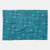 Moderne Hexa Arctic Ursidae Mandala keukenhanddoek (Horizontaal)