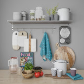 Moderne Hexa Arctic Ursidae Mandala keukenhanddoek