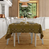 Moderne hexa gouden ursidae (het patroon) mandala tafelkleed