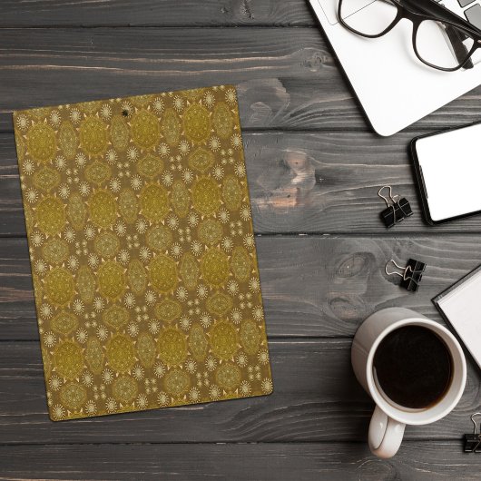 Moderne hexa gouden ursidae mandala kunst klembord