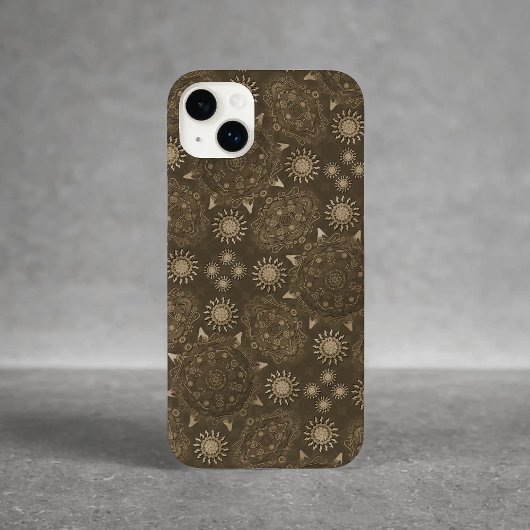 Moderne Hexa Sepia Golden Ursidae Case-Mate iPhone Case