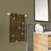 Moderne hexa sepia gouden ursidae mandala kunst strandlaken