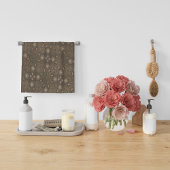 Moderne hexa sepia gouden ursidae mandala kunst theedoek