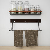 Moderne hexa sepia gouden ursidae mandala kunst theedoek