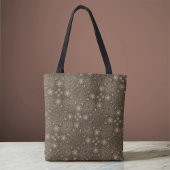 Moderne hexa Sepia Gouden ursidae mandala kunst Tote Bag