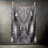 Moderne hexa zwarte ursidae mandala kunst strandlaken