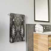 Moderne hexa zwarte ursidae mandala kunst strandlaken