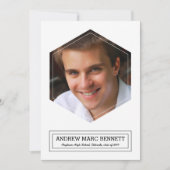 Moderne Hexagon 1 Aankondiging van een foto-Afstud (Voorkant)