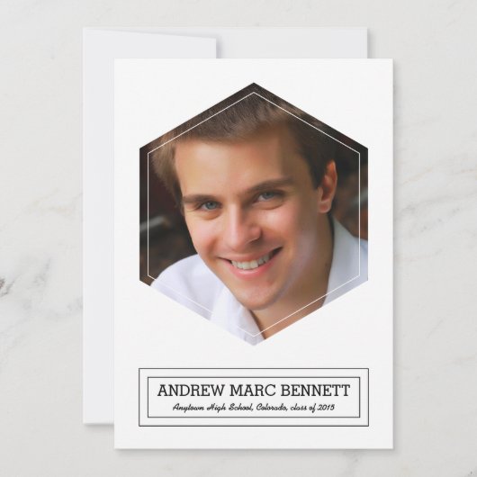 Moderne Hexagon 1 Aankondiging van een foto-Afstud (Voorkant)