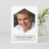 Moderne Hexagon 1 Aankondiging van een foto-Afstud (Staand voorkant)