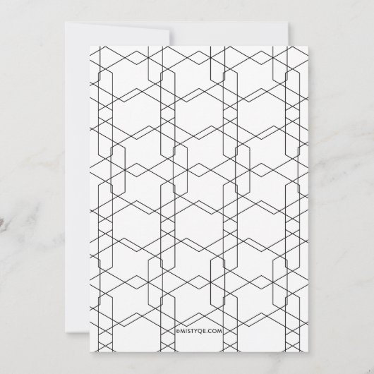 Moderne Hexagon 1 Aankondiging van een foto-Afstud (Achterkant)