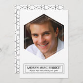 Moderne Hexagon 1 Aankondiging van een foto-Afstud (Voorkant / Achterkant)