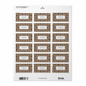 Moderne Hexagon Quilt Pattern Adresetiketten Etiket (Full Sheet)