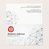 Moderne hexagonale technische Logo | Netwerkachter Visitekaartje (Buitenkant ongevouwen)