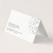 Moderne hexagonale technische Logo | Netwerkachter Visitekaartje (Achterkant)