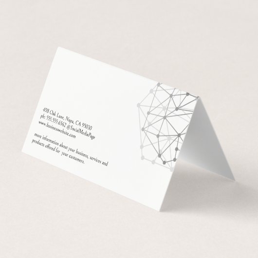 Moderne hexagonale technische Logo | Netwerkachter Visitekaartje (Achterkant)