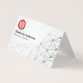 Moderne hexagonale technische Logo | Netwerkachter Visitekaartje (Voorkant)