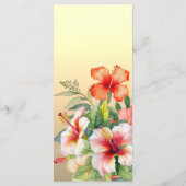 Moderne Hibiscus bruiloft Menu (Achterkant)