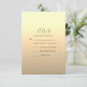 Moderne Hibiscus bruiloft RSVP Kaartje (Staand voorkant)