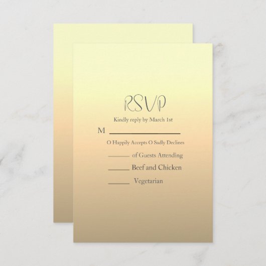 Moderne Hibiscus bruiloft RSVP Kaartje (Voorkant / Achterkant)