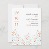 Moderne Hibiscus Save The Date Kaart (Voorkant)