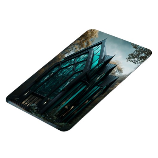 Moderne high-tech Gothic House Buitenontwerp Magneet (Linkerzijde)