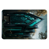Moderne high-tech Gothic House Buitenontwerp Magneet (Horizontaal)