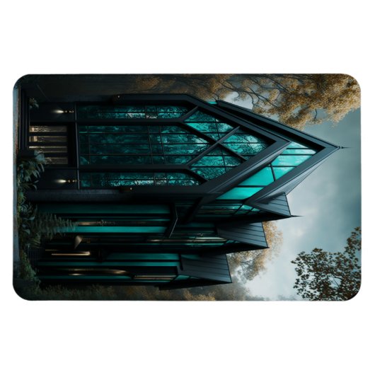 Moderne high-tech Gothic House Buitenontwerp Magneet (Horizontaal)