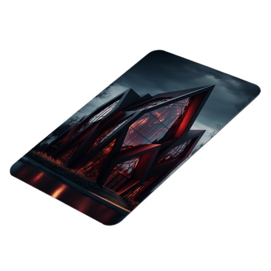 Moderne high-tech Gothic House buitenontwerp. Magneet (Linkerzijde)