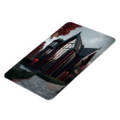 Moderne high-tech Gothic House buitenontwerp. Magneet (Linkerzijde)